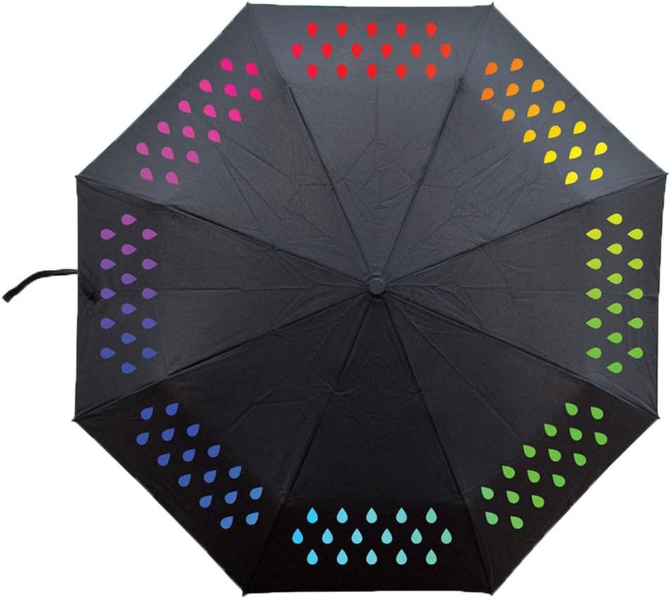 Umbrella, Color Changing Umbrella Turn Colors with the Rain - Black
