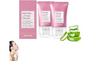 Pink-labs Peptide Lifting Cream,Neck Firming Cream with Roller,Moisturizer to Improve Wrinkles & Fine Lines, Lift and Firm Fa