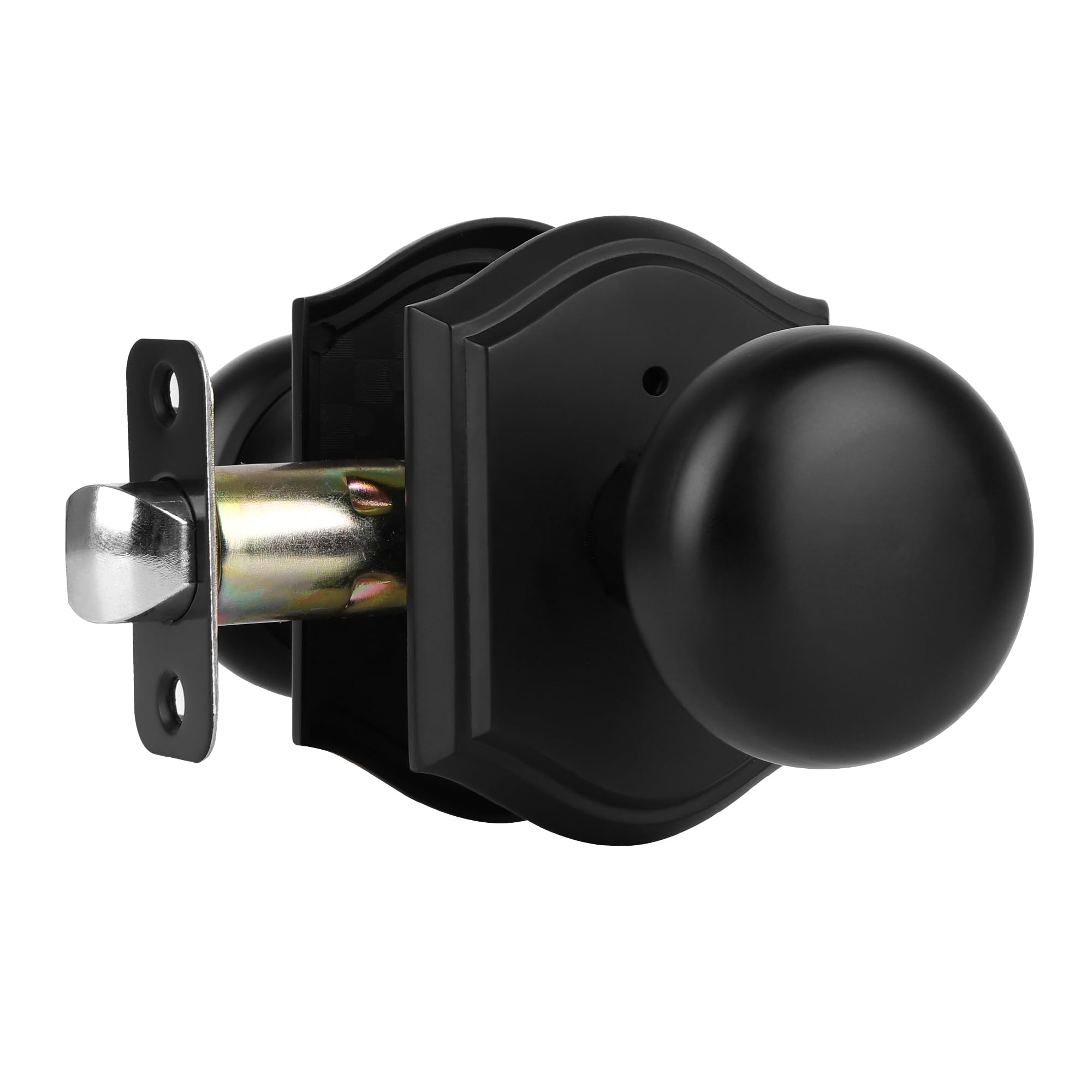 Photo 1 of Newlaking Door Knobs Interior, Classic Decorative Matte Black Privacy Door Knob Perfect for Bedroom or Bathroom Doors, Durable Stylish Hardware for Indoor Use- 1 Pack