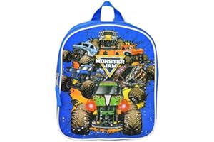 Fast Forward Monster Jam 10 Inch Small Mini Backpack for Boys, Lightweight Toddler Backpack for School, Travel & Preschool