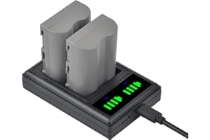 Tectra 2X EN-EL3e ENEL3e Battery and Charger for Nikon D70, D70s, D50, D80, D90, D100, D200, D300, D300S, D700 Cameras