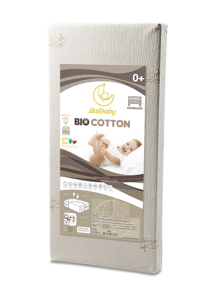 Italbaby Bio Cotton Mattress, 60 x 120 x 12 cm, Multi-Color, One Size
