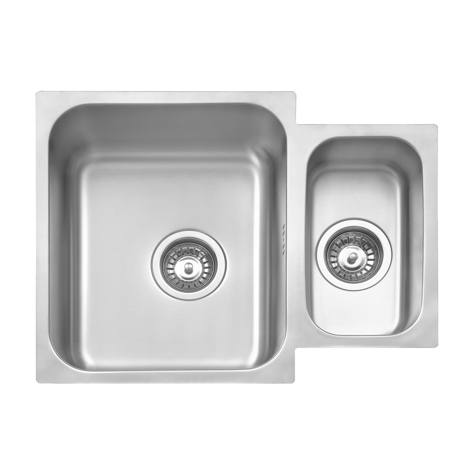 JASSFERRY Undermount Stainless Steel Kitchen Sink 1.5 One Half Bowl with Strainer Waste, 580 X 440 mm