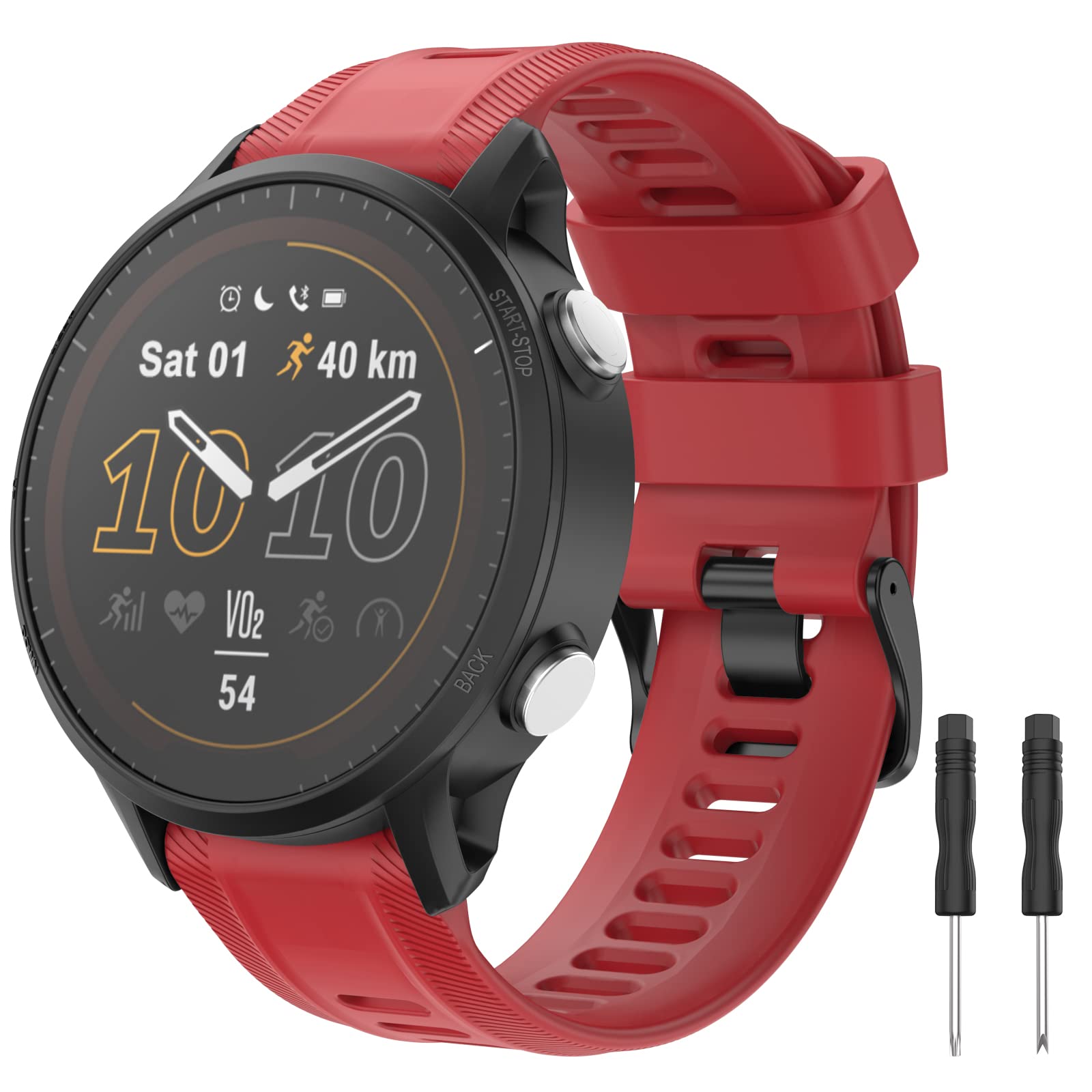 MYSNBKN 22mm Sport Silicone Watch Strap for Garmin Forerunner 955/Forerunner 945/Forerunner 935/Fenix 5/Quatix5