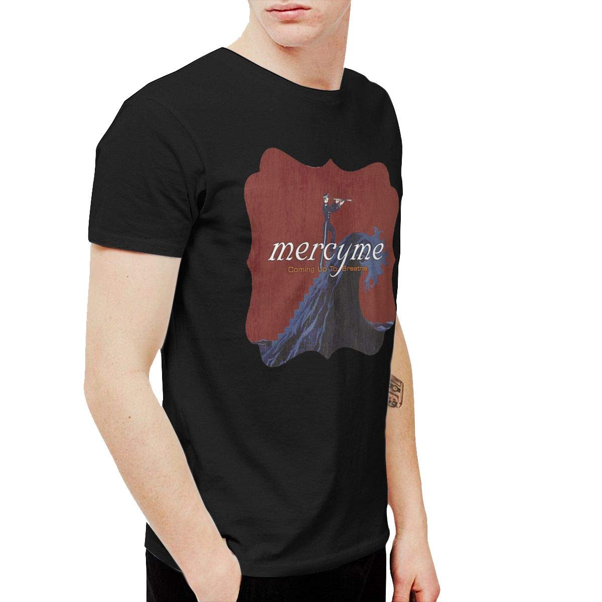 Ofctthlinw S Mercyme Coming Up To Breathe Casual Style Tennis Black T Shirts Short Sleeve