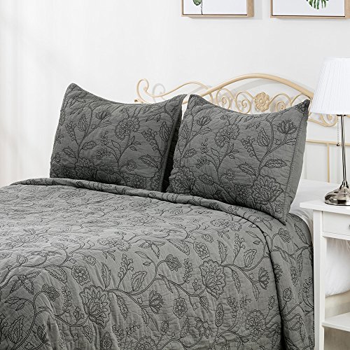 ELEGANT LIFE HOME Cotton Vintage Embroidered King Pillow Sham, 20'' x