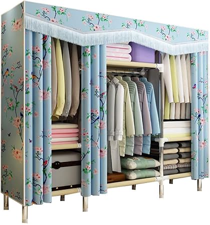Aqawas Faltschrank Kleiderschrank Stoffschrank Wasserdicht Campingschrank Faltbarer Ablagemoglichkeit Fur Wohnzimmer Schlafzimmer Garage Keller Flower 168 45 172cm Amazon De Kuche Haushalt