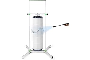 Pool Filter Cleaner Stand with Stainless Steel Bearing for 3",4”,6” Heavy Duty Aluminum Alloy Cartridge Cleaning Tool 360° Ro