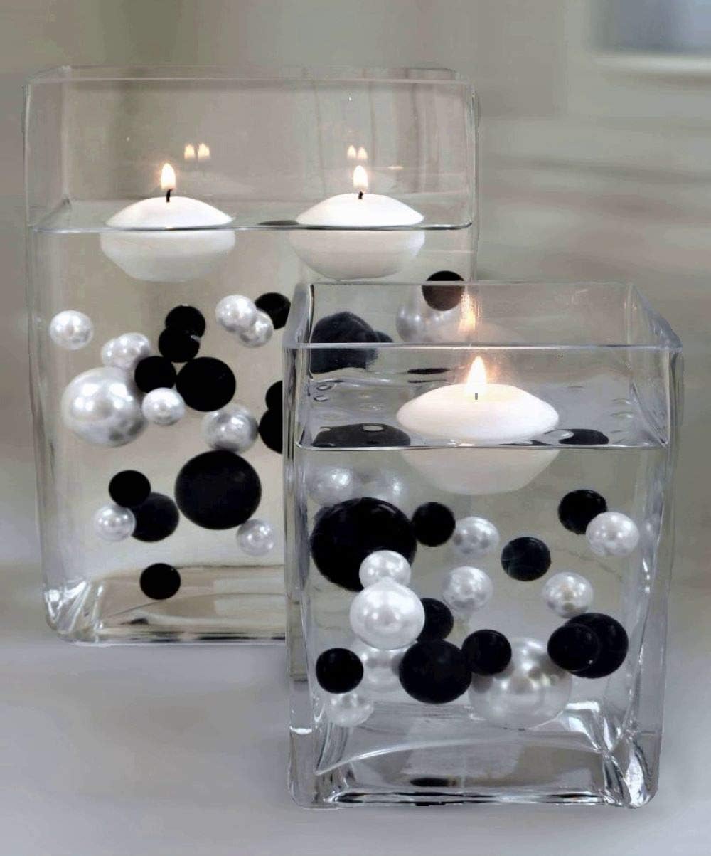 Amazon Com 120 No Hole Black White Pearls With Matching Gems