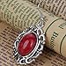 YAZILIND Vintage Red Oval Dangle Drop Hook Earrings Women