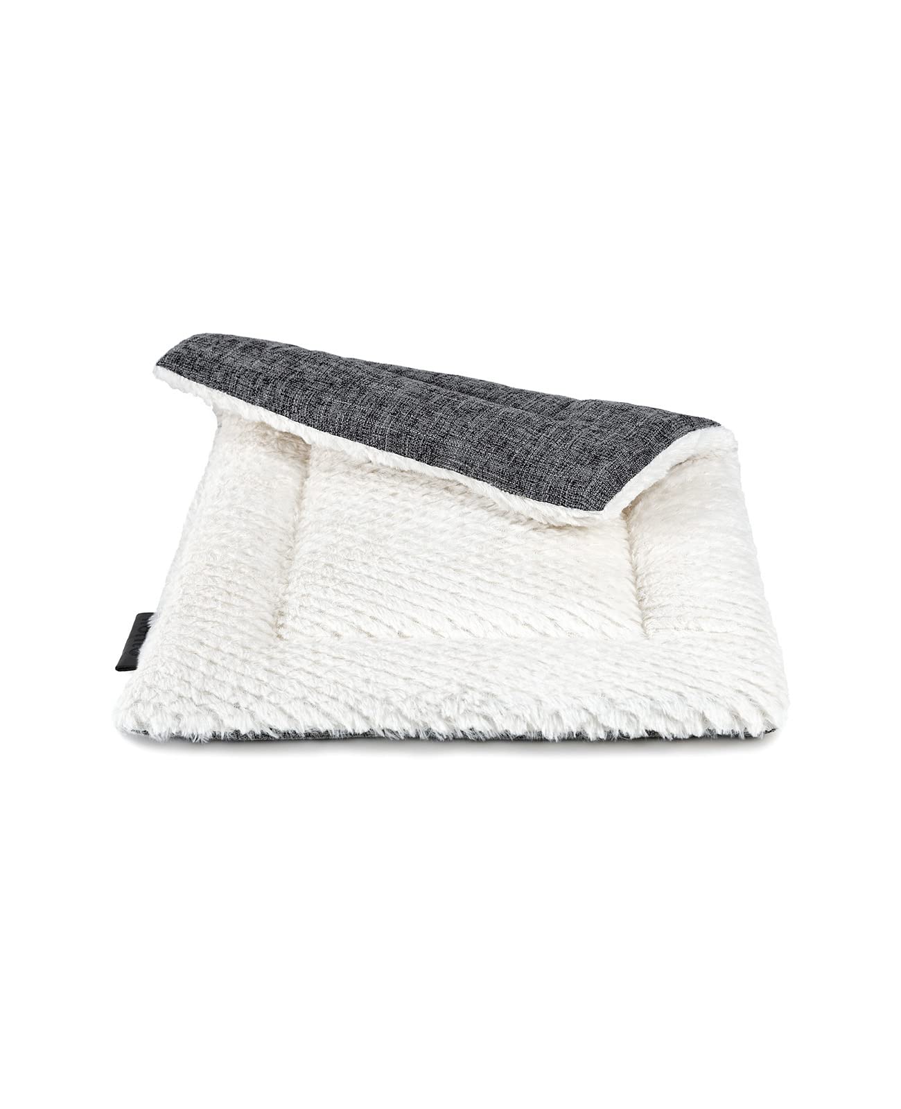 lionto Reversible warming blanket for dogs and cats, washable lined rug with hard-wearing and fluffy side, 60x45 cm, hygienic mat with cold protection for pets, grey