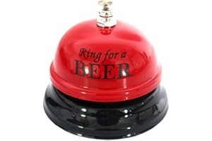KiaoTime Novelty Red Ring Bell Ring for a Beer Desk Bell Hens Night Call Bell Wedding Stage Party Accessory Christmas Gag Gift