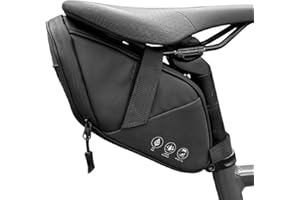 Danuosie Bike Seat Bag, Water Resistant Bicycle Saddle Bag Under Seat, Cycling Seat Pack for Mountain Road Bikes and Commuter