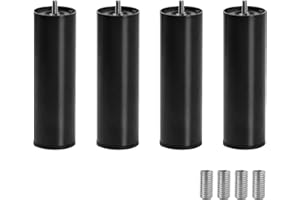 SKUEHOD 8 Inch Metal Bed Legs Replacement for Adjustable Bed Base Frame, Non-Adjustable Heavy Duty Screw in Feet (8 inch, M8 Thread)