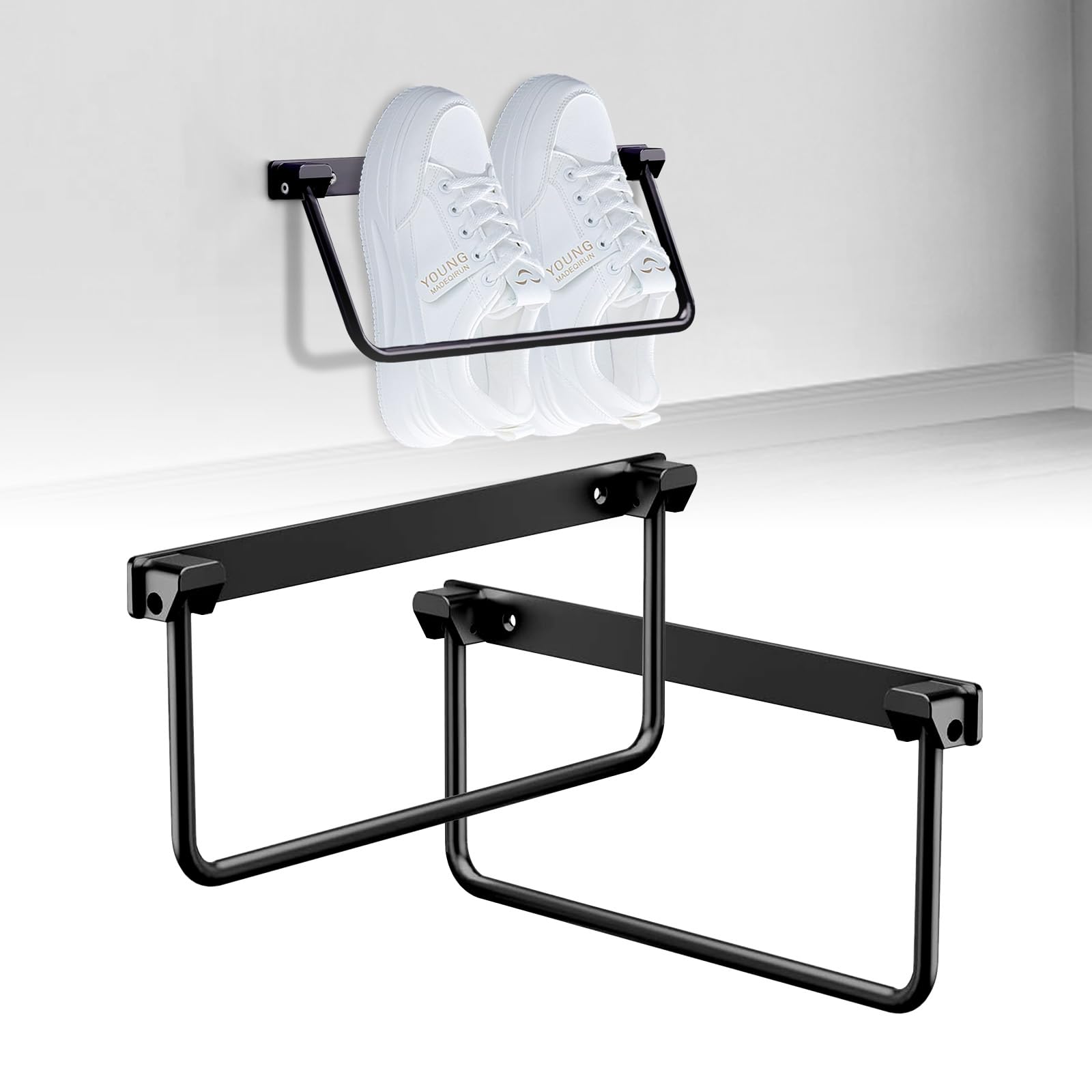 Photo 1 of SKUNTUGUANG RV Shoe Storage, 2 Packs Hanging Shoe Rack for RV, Aluminum Camper Shoe Rack, Wall-Mounted Organizer Shelf for Various Footwear, Essential Accessories for Travel Trailers