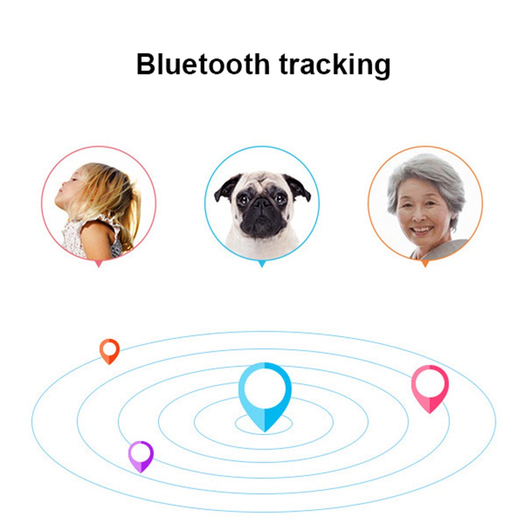 Yirind GPS Tracker Finder Locator Pet Tracker Bluetooth Key Finder Wireless Seeker Anti Lost Sensor for Key Wallet Phone Car Kids Dog Cat Outdoor Travel Camping Birthday Gift,Blue