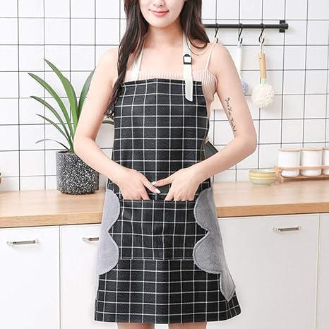 Amazon Co Jp エプロン 女性用 シンプル 前掛け 防水 防油 防汚 食事