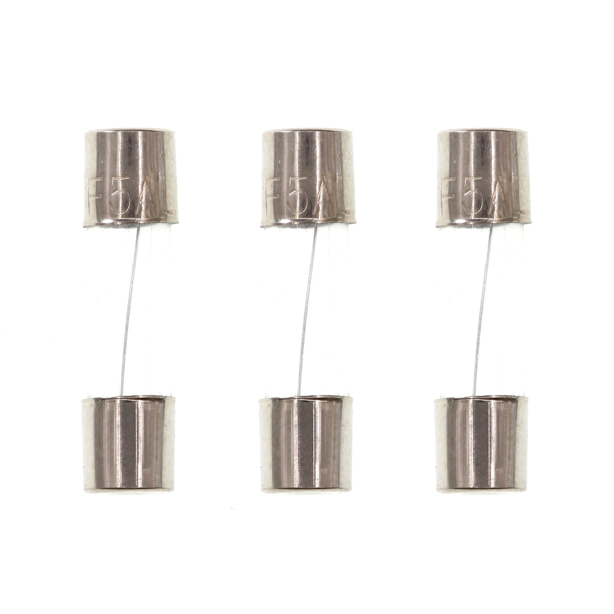 HUABAN 25 Pieces F5AL250V 5A 5 Amp 250V 5 * 20mm Fast-Blow Glass Fuse