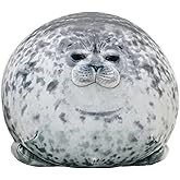 23.7 inch Large Seal Plush Pillow: Soft Stuffed Animal Toy ,Chubby Blob Seal Plushie for Boys Girls, Cute Room Decor Ocean Animals Pillow for Bed Sofa, Kids Gifts for Birthday,Valentine,Christmas