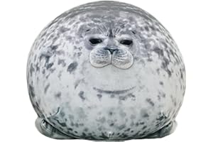 YESGIRL 23.7 inch Large Seal Plush Pillow: Soft Stuffed Animal Toy ,Chubby Blob Seal Plushie for Boys Girls, Cute Room Decor Ocean Animals Pillow for Bed Sofa, Kids Gifts for Birthday,Valentine,Christmas