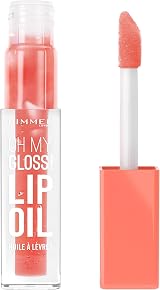 Rimmel Oh My Gloss Lip Oil 002 Peachy Coral Hydrates Non-Sticky Vegan Cruelty