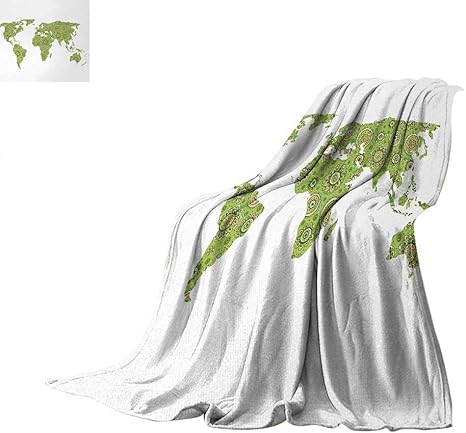 Amazon Anhuthree Fleur De Lis カスタムデザイン 心地よいフランネルブランケット ユリの花のようなイラスト アナと雪の女王 ヘレディックの貴重なエンブレム クイーンスタイルプリント オーバーサイズトラベルスローカバー ブランケット ブルー 50 X30 キッチン用品