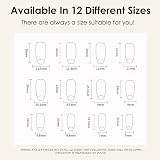 EONFAVE Wine Red Square False Nails 24Pcs Short Press On Nails view 6