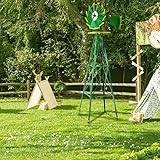 XtremepowerUS 8FT Green metal Windmill Yard Garden Wind Mill