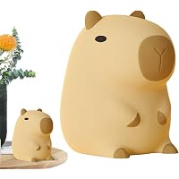 Luz Nocturna Capibara Para Niños - USB Recargable, Silicona Suave, Temporizador 20 Min, 2 Niveles De Brillo