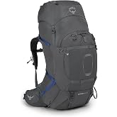 Osprey Aether Plus 70L Men's Backpacking Backpack, Gray S-M | hiking pack, camping gear, overnight trail pack, Gray color, S-M size