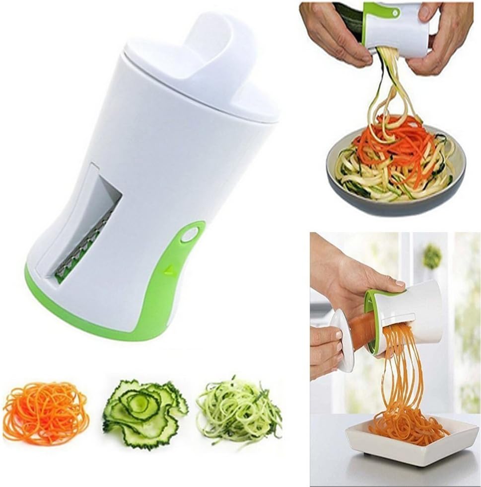 Premium Vegetable Spiralizer - Spiral Slicer Bundle - Zucchini Pasta Spaghetti Maker -Create Healthy Diets and Low carbohydrates to Create Noodles, Including: Clean Brushes and Peeler