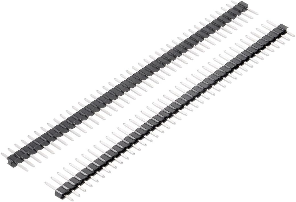 Sourcingmap 10Pcs 2.0mm Pitch 40-Pin 8.6mm Length Single Row Straight Connector Pin Header Strip for Prototype Shield