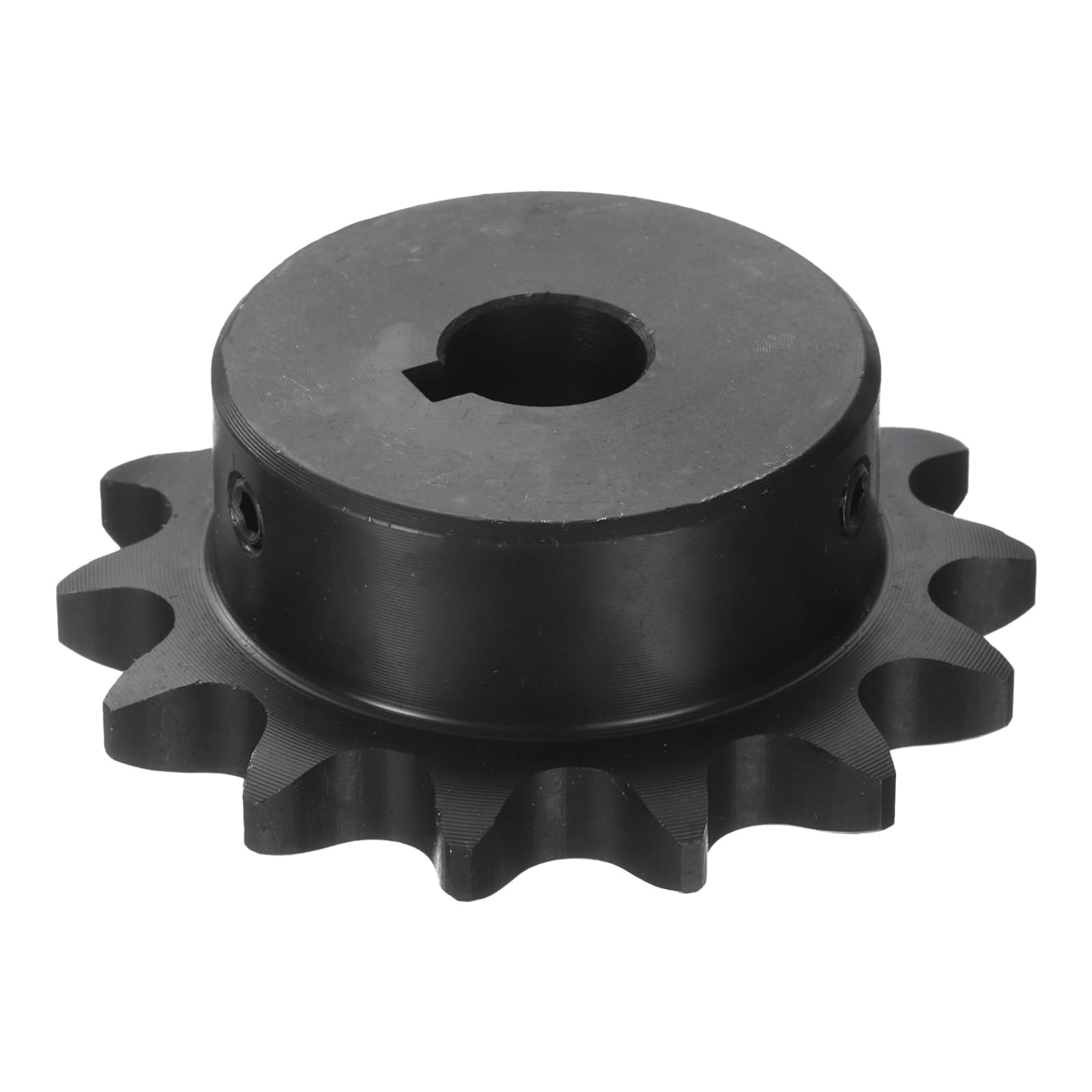 Photo 1 of uxcell #40 Chain Roller Sprocket B Type, 1/2" Bore 14 Tooth Single Strand Chain Sprocket, Carbon Steel, Keyway with Set Screws