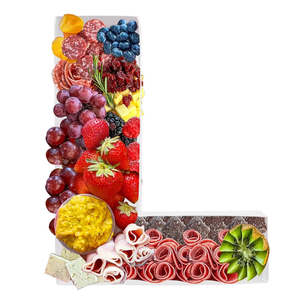 Photo 1 of 12" Cardboard Letter Fillable Shaped Tray Paper Mache Sweets Birthday Charcuterie (L)