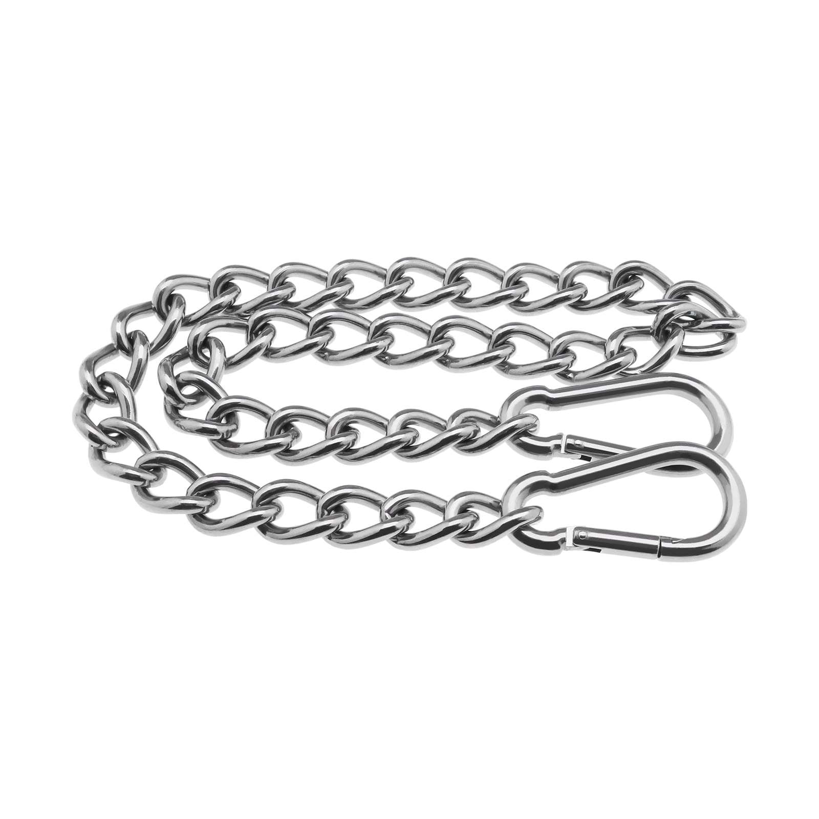 eMagTech Extension Chain with Two Carabiners 304 Stainless Steel 78cm for Hanging Chairs Hammocks Sandbags Swings Maximum Load-Bearing Capacity 200 Kg