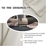 H.Versailtex Blackout Curtains 46x72 Beige Set of 2 Pencil Pleat Thermal view 7