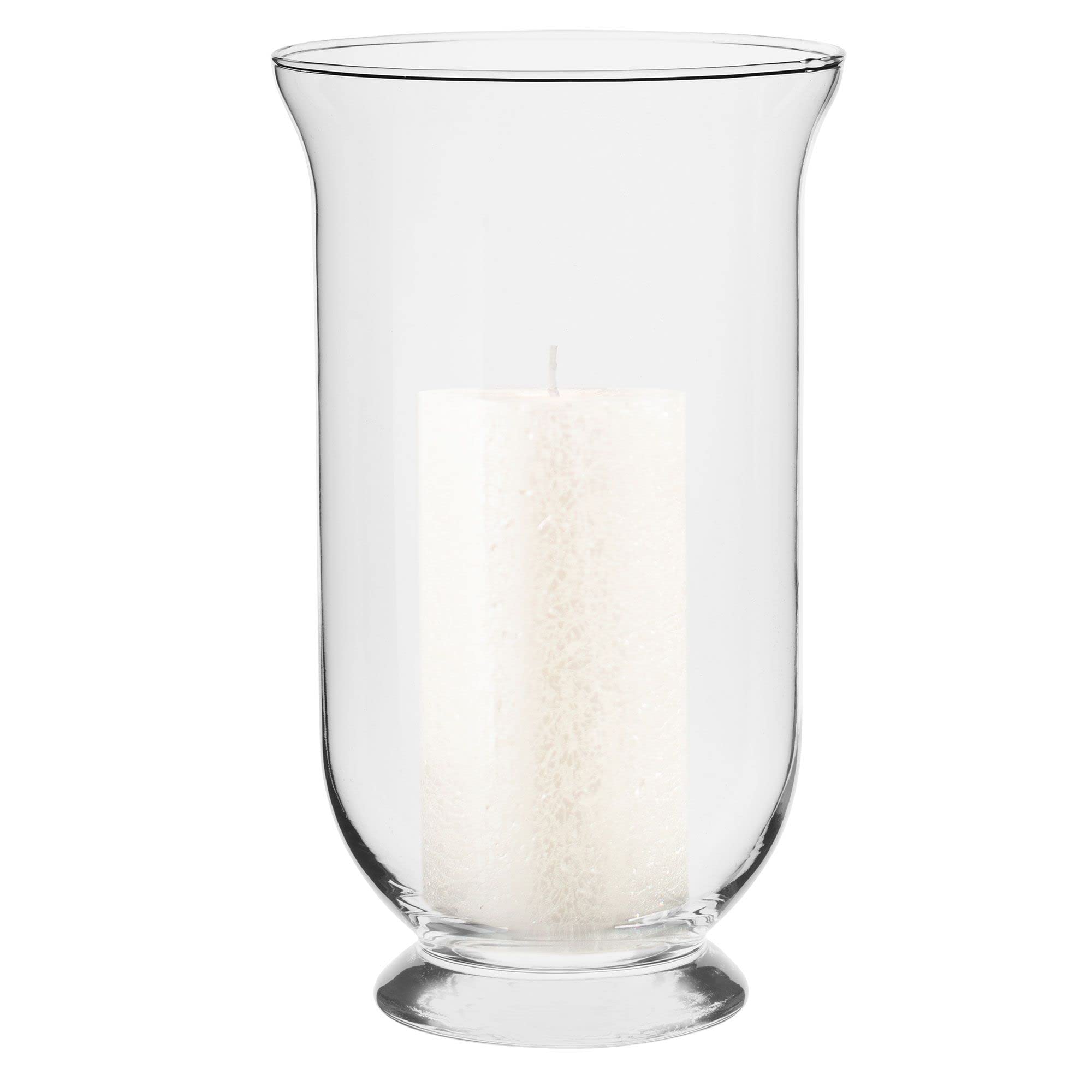Trend For Home Glass Candle Holder 25 cm Hurricane Table Decor Centrepiece Holders Pillar Candles Wedding Flower Vase Clear, Azalea, Transparent