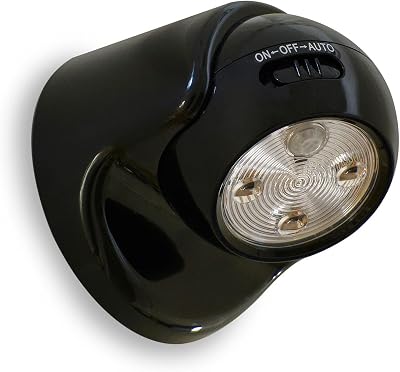 Auraglow Battery Operated Motion Sensor Light Indoor Outdoor PIR LED Wall