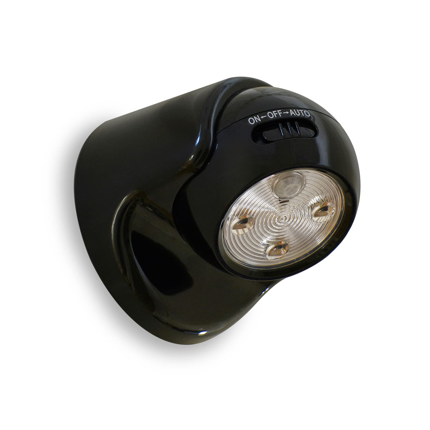 Auraglow Battery Operated Motion Sensor Light – Indoor & Outdoor PIR Security LED Wall Light – Wireless for Shed, Garage, Porch & Loft (IP44) – Black