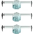 Ciata Ceiling Fan Mounting Bracket, Saf-T-Brace with Locking Teeth, 3 Teeth, Larger Box for High Wire Capacity, Twist and Lock with 2-1/8 Inch Ceiling Fan Box Mount, Light Electrical Box - 3 Pack