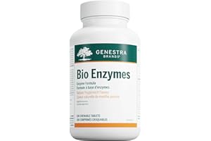 Genestra Brands Bio Enzymes - Digestive Aid Supplement - Complete Multienzyme Complex - With Amylase & Bromelain - Peppermint