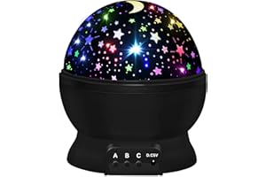 JKGIFTS Night Light for Kids,Boys Toys for 3 4 5 6 7 8 Year Old Boys,Star Projector 360 Degree Rotation - 4 LED Bulbs 16 Light Color Changing with USB Cable,Lamp Ceiling Lights for Kids Bedroom