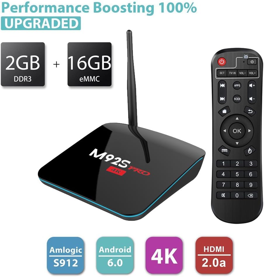 Megassi M92S Pro S912 TV Box Android 6.0 2gb Ram 16gb EMMC 2.4GHz/5.0GHz Dual Band Wifi 1000M LAN Support Bluetooth 3D 4K UHD