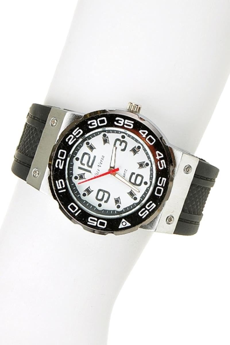 digital analog watch with second hand