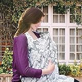 Wsky Nursing Cover - Baby Best Breastfeeding - Infant Feeding Cover - Full Coverage, 100% Breathable Soft Cotton, Stylish and Elegant