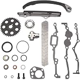 MAYASAF Engine Timing Chain Kit Sets with Gaskets and Oil Seal | OE Replacement Compatible with Nissan 1990-94 D21 95-97 PICKUP 89-90 240SX 90-92 Stanza 90 Axxess, KA24E 2.4L L4 Engine Only