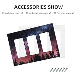 Forest Starry Night Sky Galaxy 3 Gang Triple