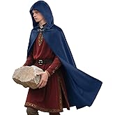 Renaissance Hooded Cape Hood Vintage Capelet Halloween Sorcerer Costume
