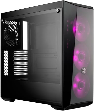 Amazon Com Cooler Master Box Lite 5 Rgb Atx Mid Tower W Front Darkmirror Panel 3 Customize Color Trims Tempered Glass Side Panel 3x 1mm Rgb Fans W 1 To 3 Splitter Cable Computers
