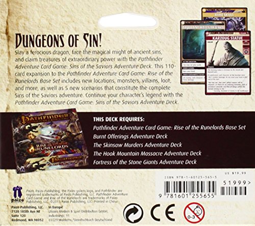 Pathfinder Adventure Card Game: Rise of the Runelords Deck 5 - Sins of the Saviors Adventure Deck